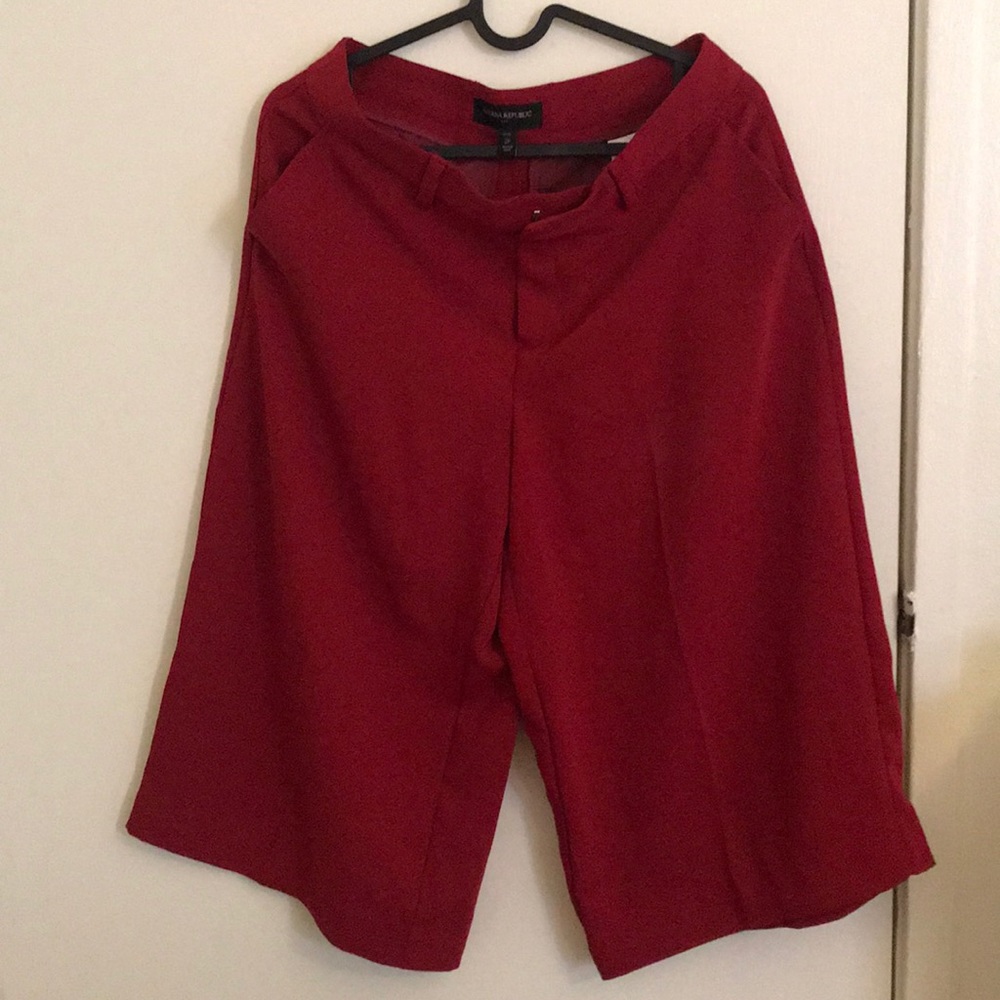 Banana republic factory red wide leg pant